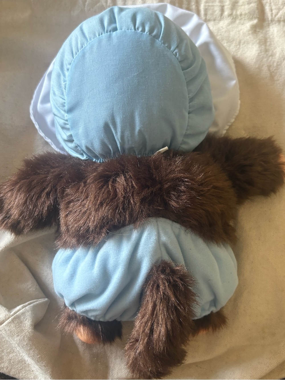 large size bebichhichi boy monchhichi with bonnet - Picture 2 of 5